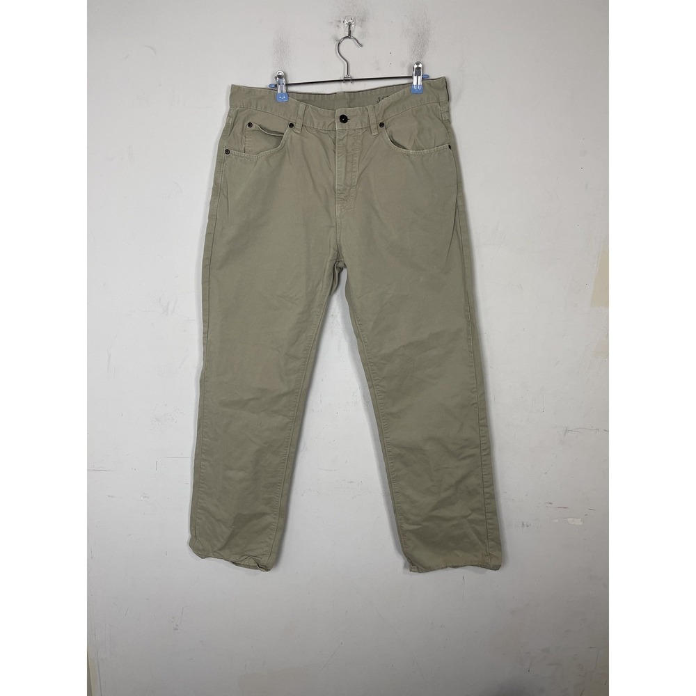 J Crew Mens 34x32 Broken In Straight‎ Fit Chinos Skater 100% Cotton Khaki Pants
